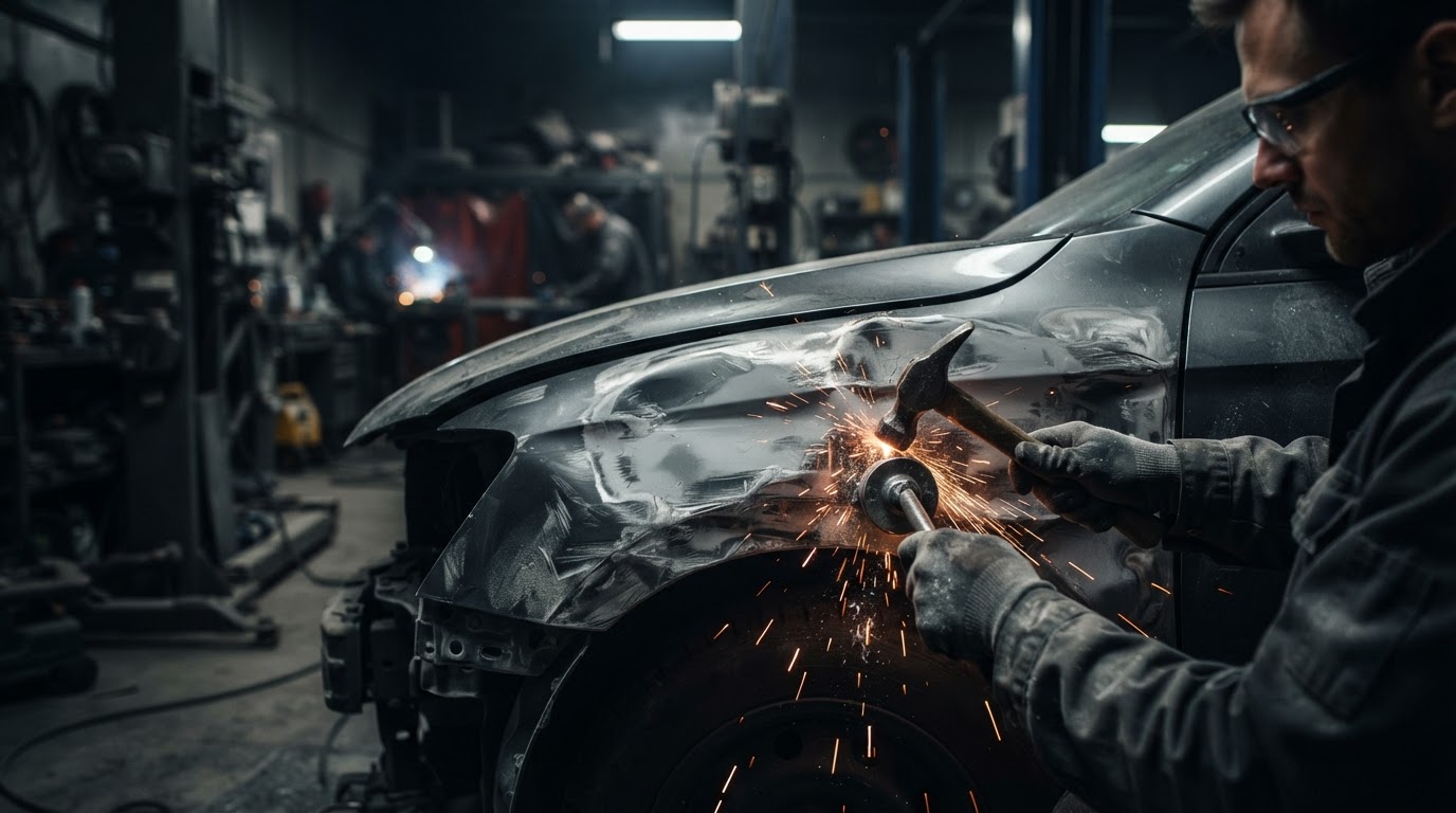 Collision Repair work at AG Auto Body and Paint Experts